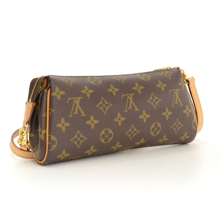 eva monogram canvas evening bag with strap