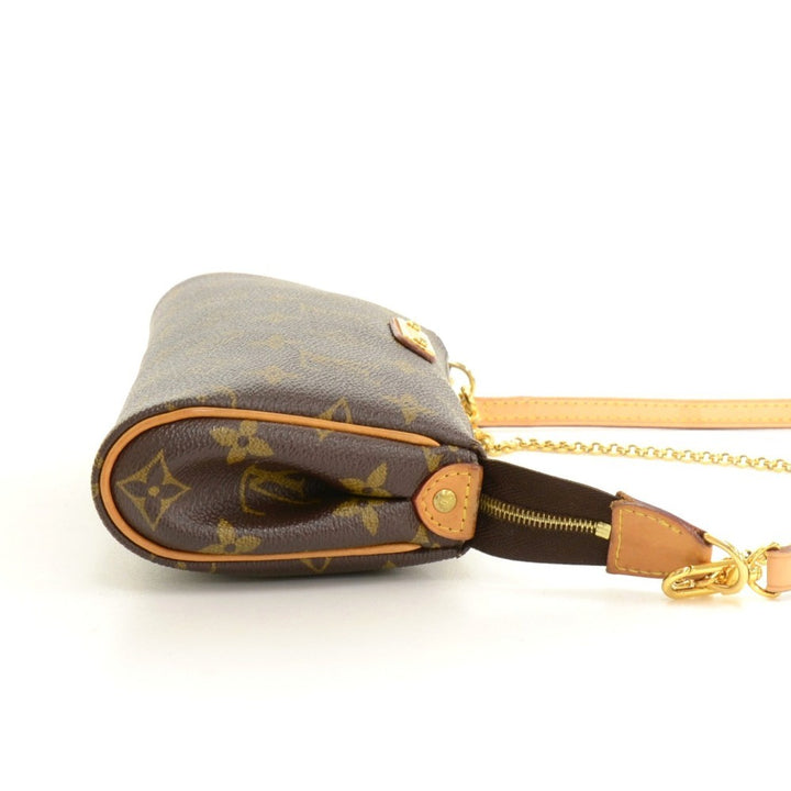 eva monogram canvas evening bag with strap
