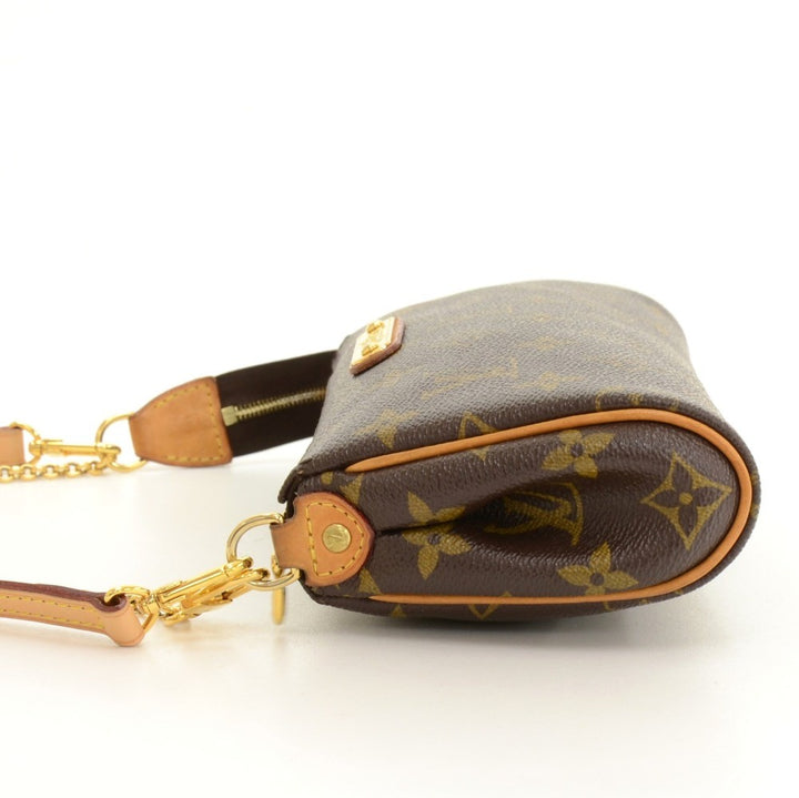 eva monogram canvas evening bag with strap