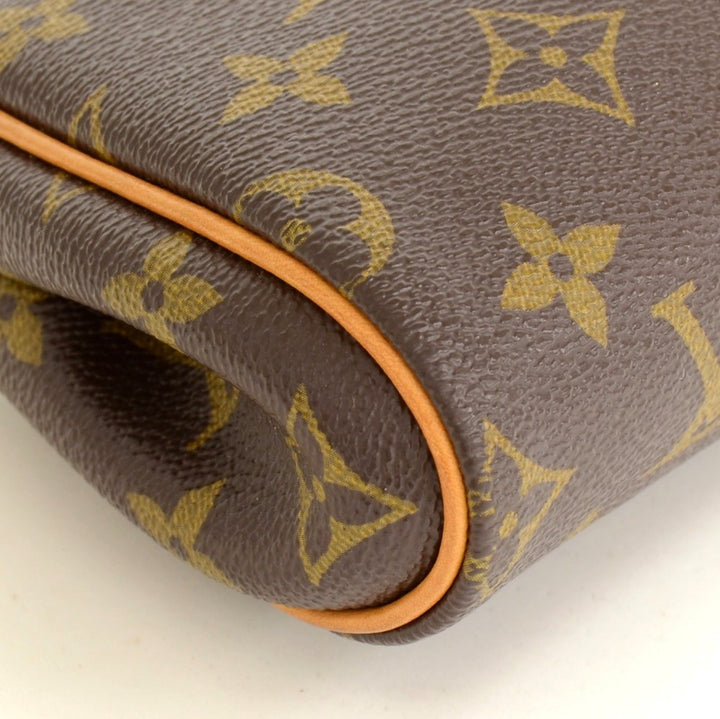 eva monogram canvas evening bag with strap