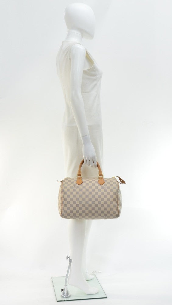 speedy 30 damier azur canvas handbag