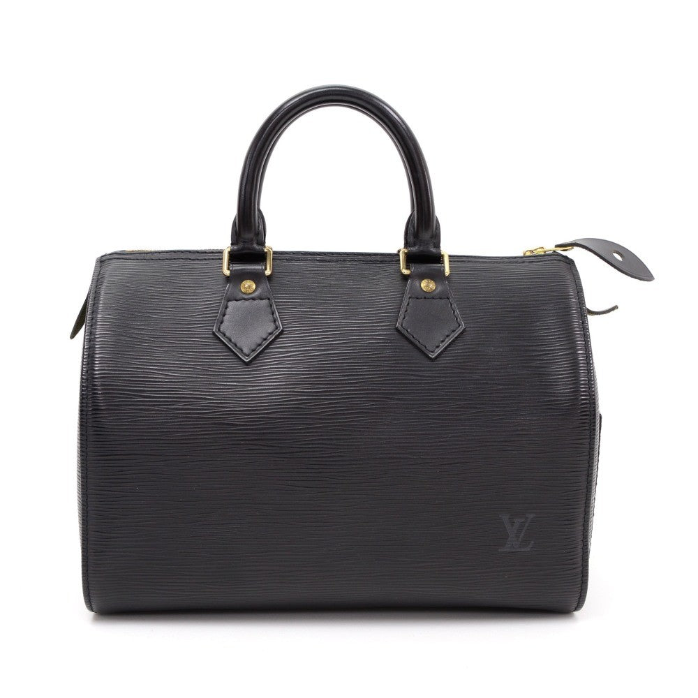 speedy 25 black epi leather handbag