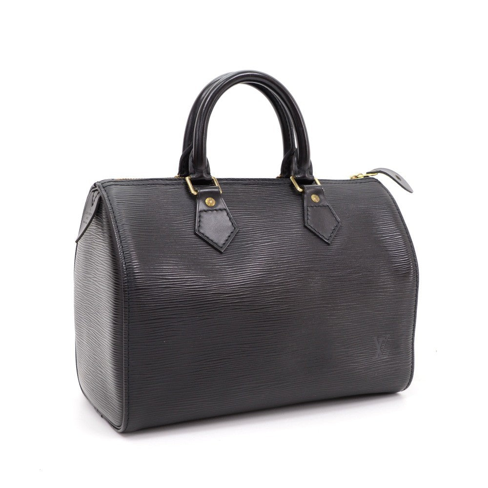 speedy 25 black epi leather handbag