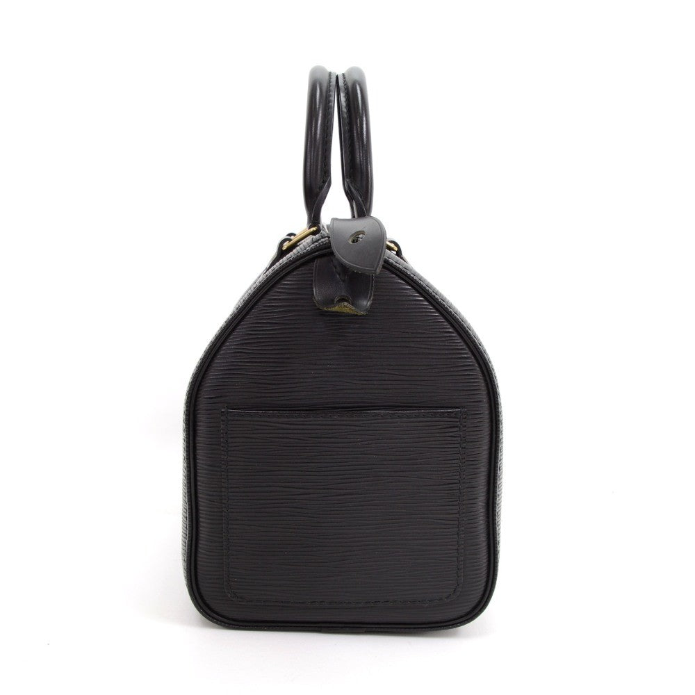 speedy 25 black epi leather handbag