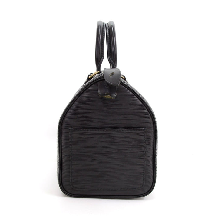 speedy 25 black epi leather handbag