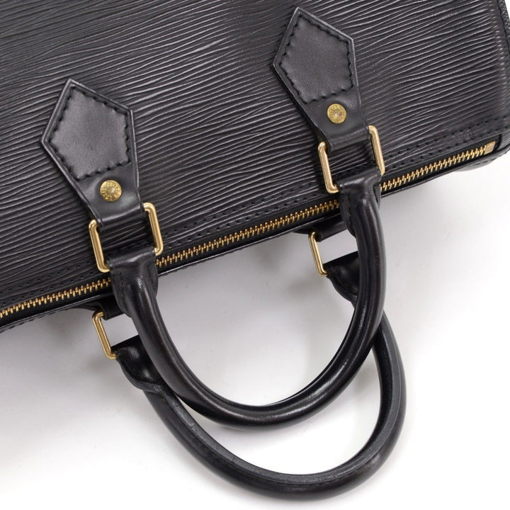 speedy 25 black epi leather handbag