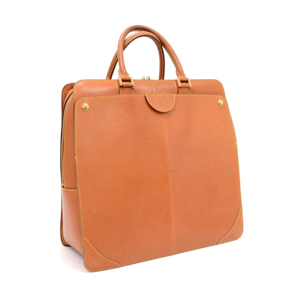 negev pm nomade leather briefcase bag