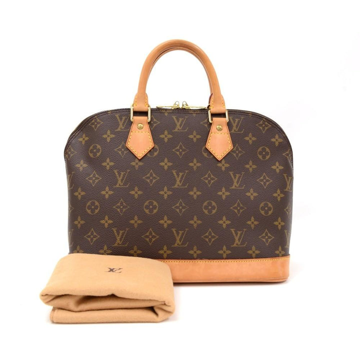 alma monogram canvas handbag