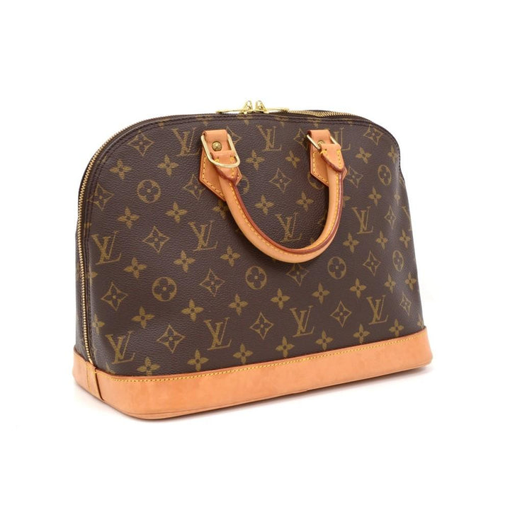 alma monogram canvas handbag