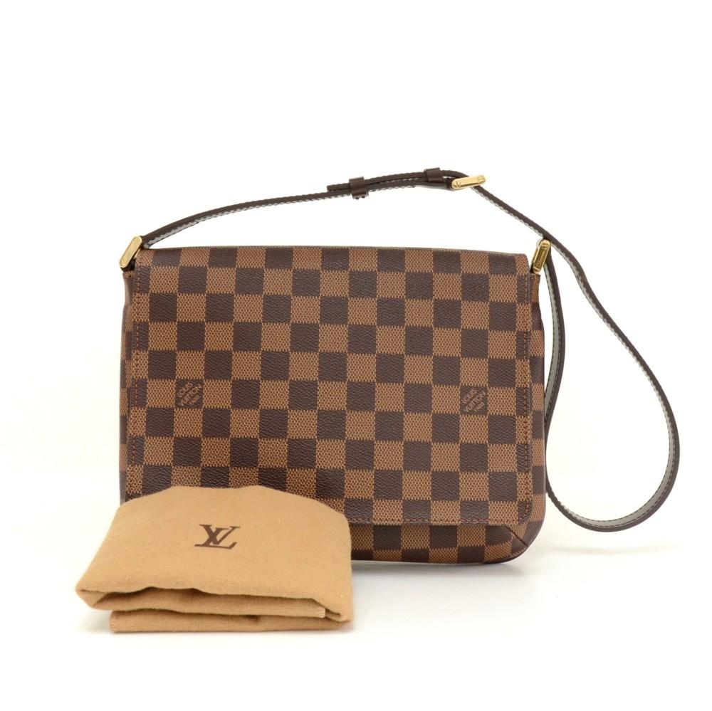 musette tango damier ebene canvas shoulder bag