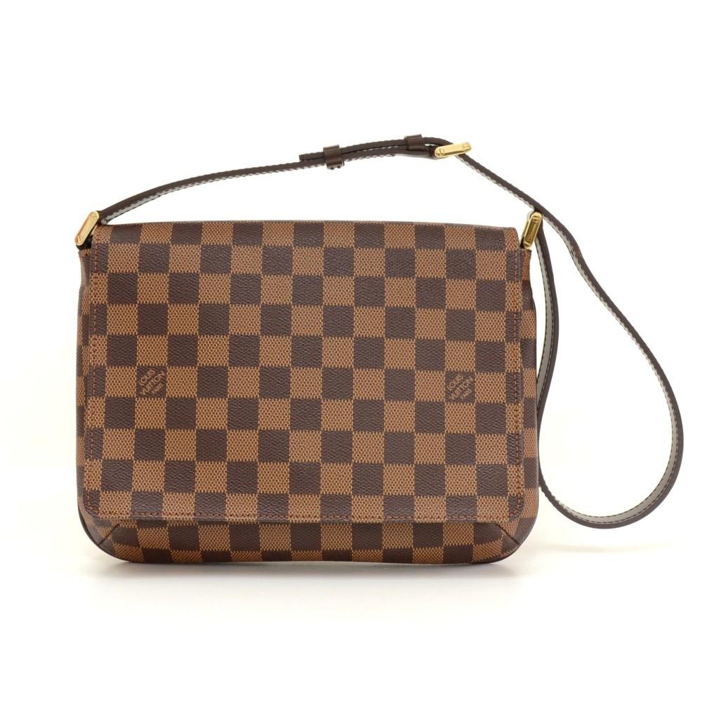 musette tango damier ebene canvas shoulder bag