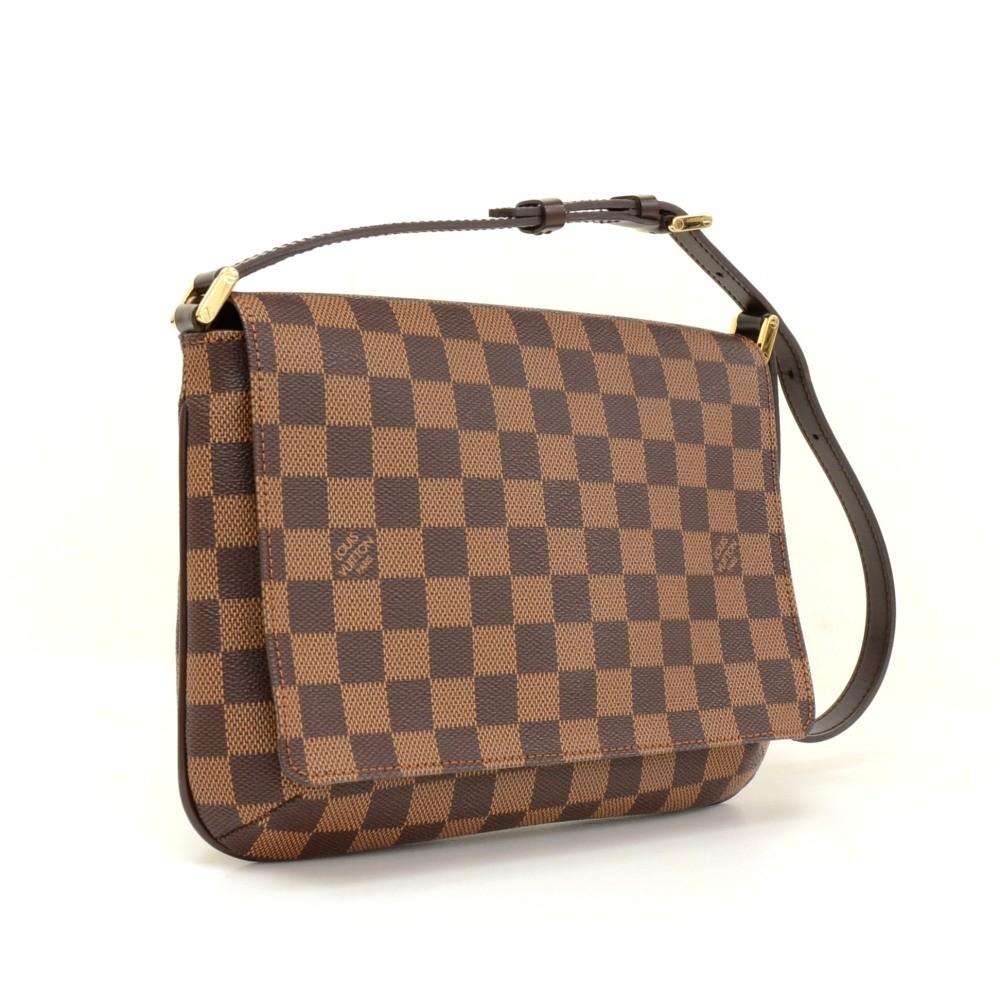 musette tango damier ebene canvas shoulder bag