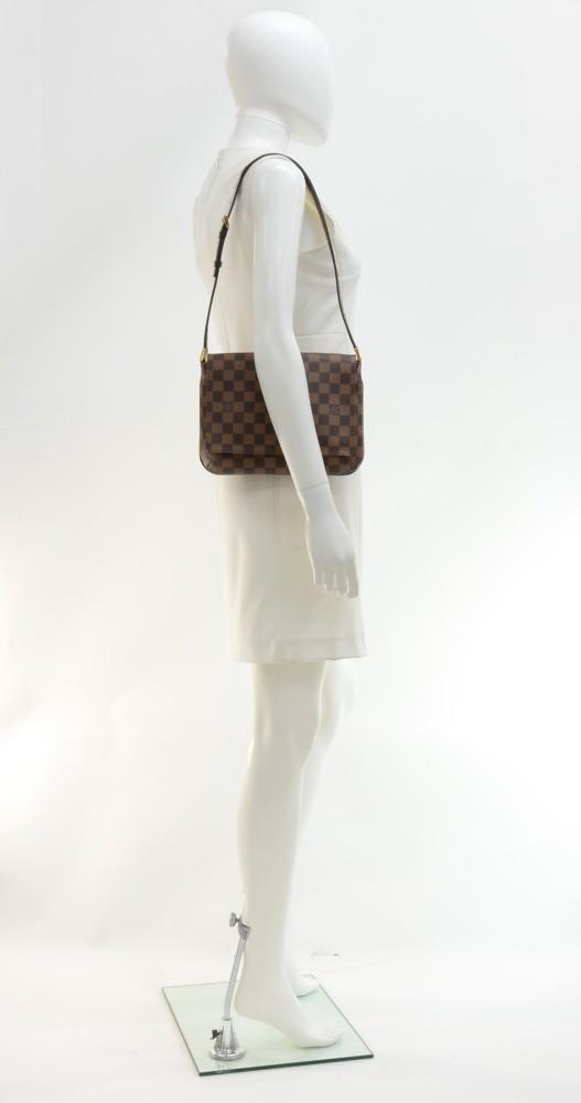 musette tango damier ebene canvas shoulder bag
