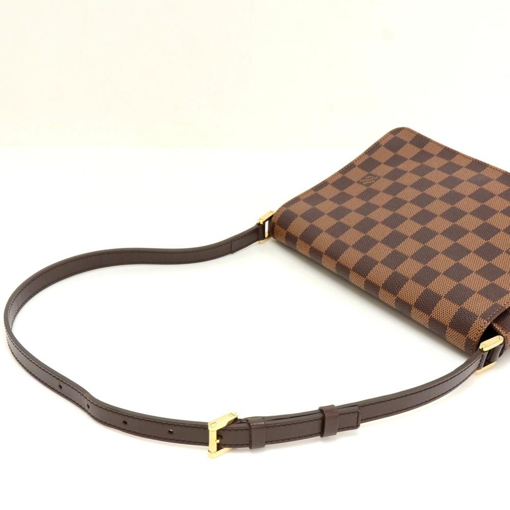 musette tango damier ebene canvas shoulder bag