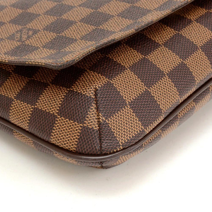 musette tango damier ebene canvas shoulder bag