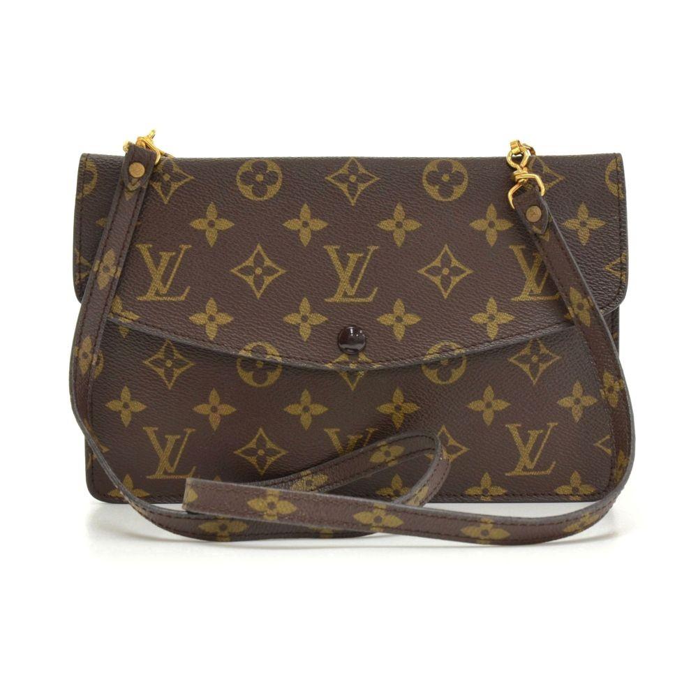 pochette double rabat monogram canvas 2-way bag