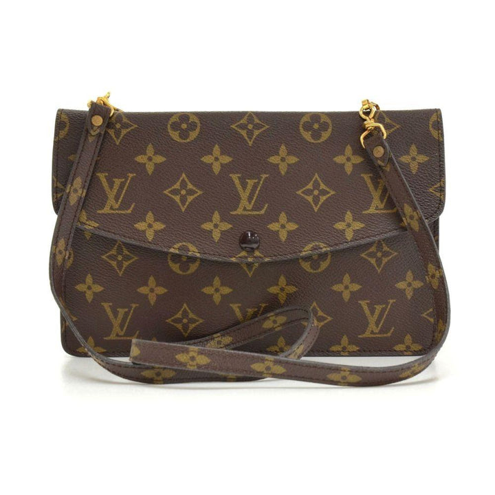 pochette double rabat monogram canvas 2-way bag