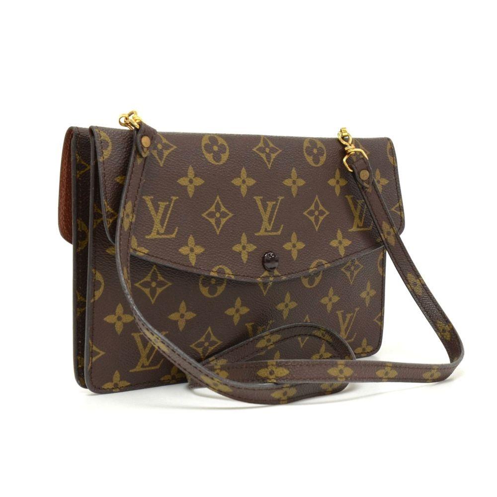 pochette double rabat monogram canvas 2-way bag
