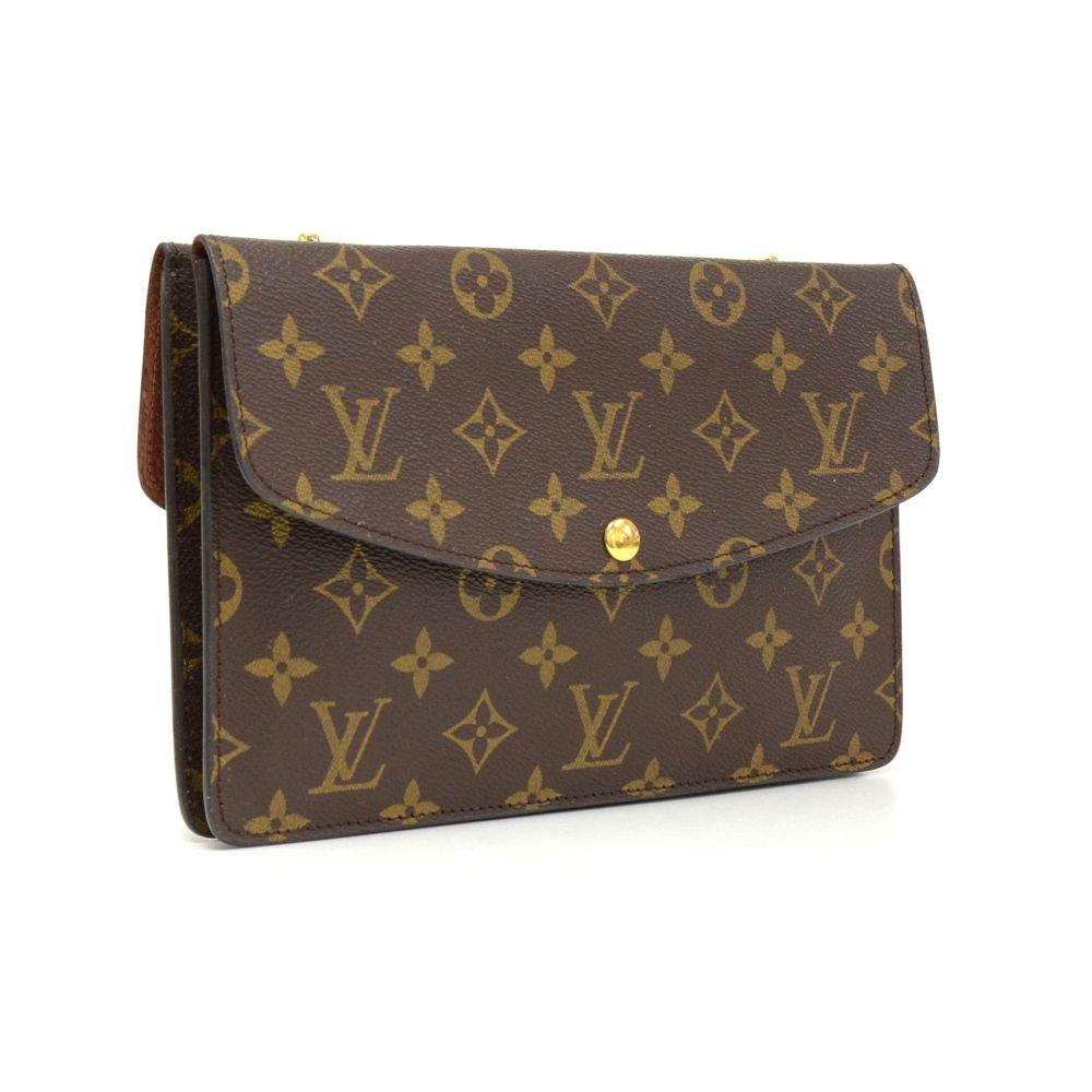 pochette double rabat monogram canvas 2-way bag