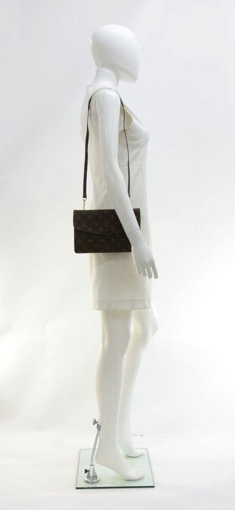 pochette double rabat monogram canvas 2-way bag