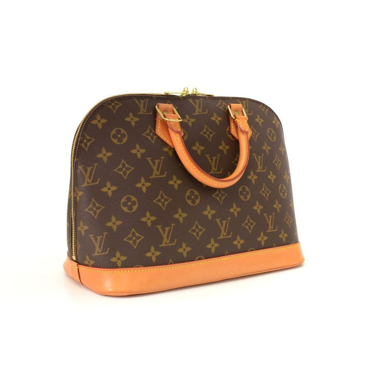 alma monogram canvas handbag