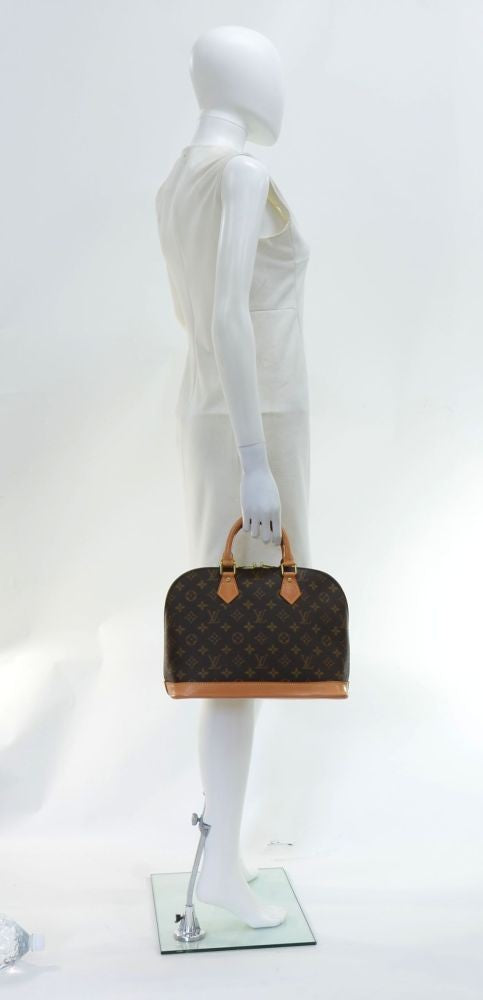 alma monogram canvas handbag