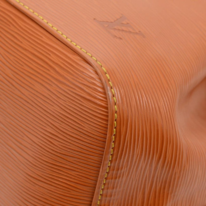 petit noe orange epi leather bag