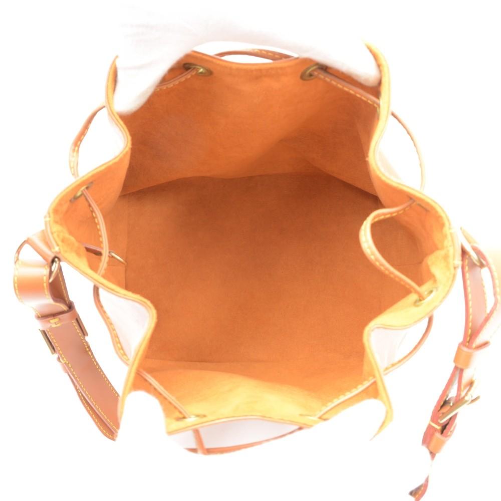 petit noe orange epi leather bag