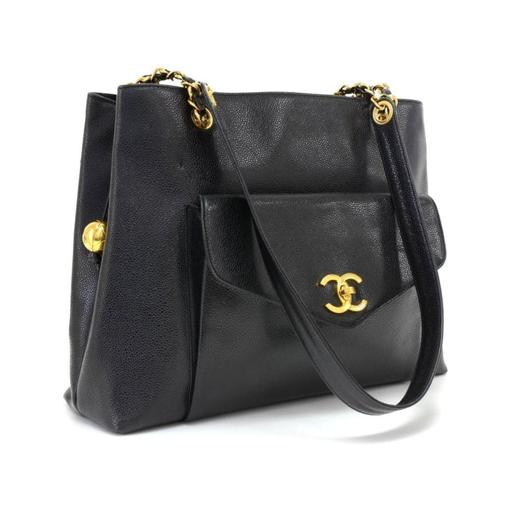 12" caviar leather shoulder bag