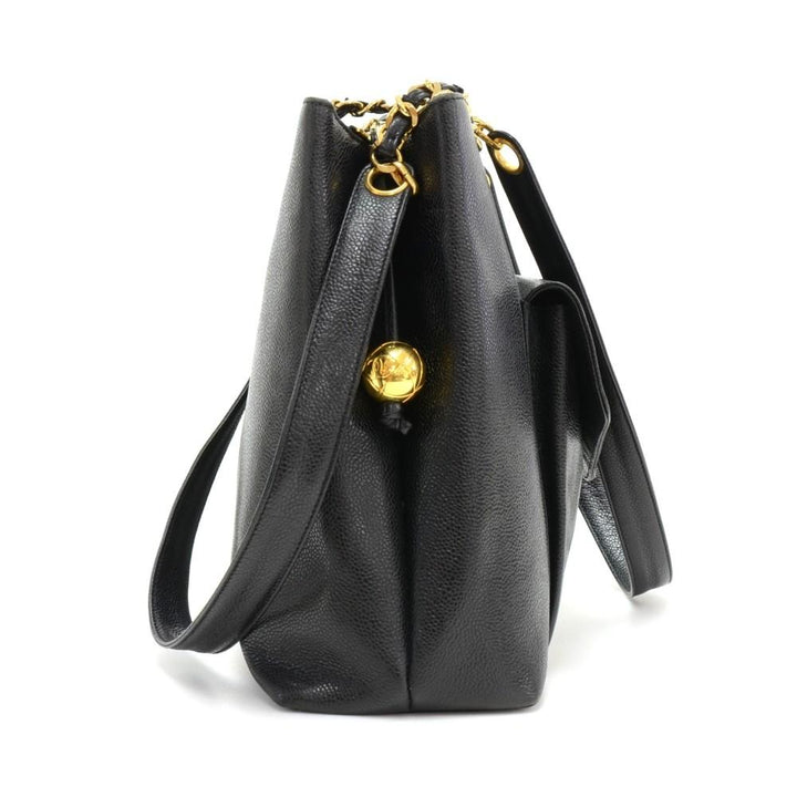 12" caviar leather shoulder bag