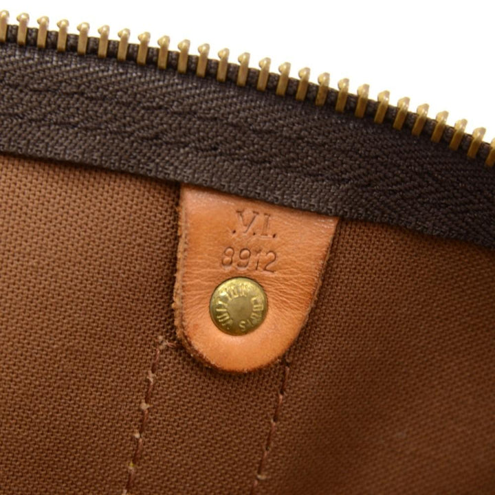 keepall 50 bandouliere monogram canvas travel bag with strap