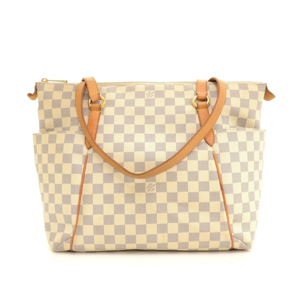 totally mm damier azur canvas shoulder bag