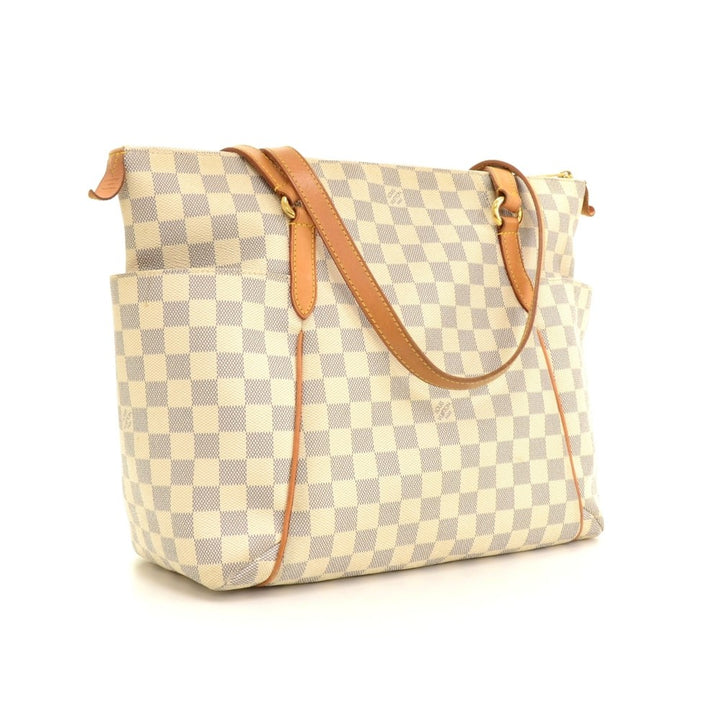 totally mm damier azur canvas shoulder bag