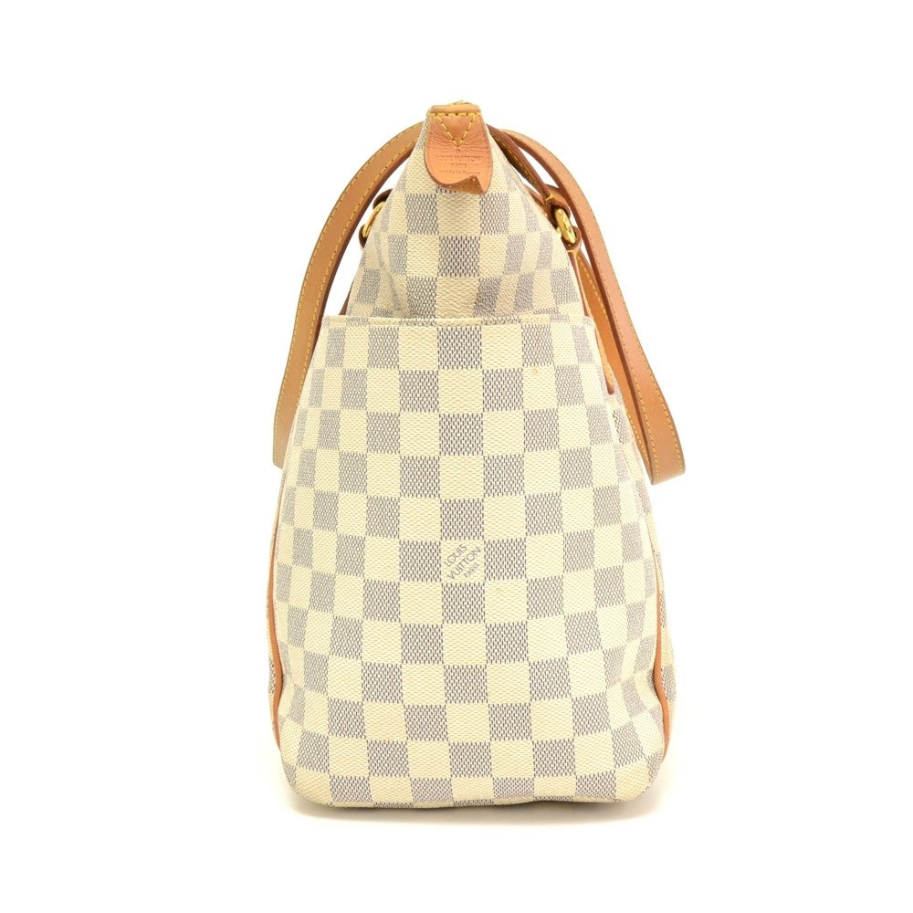 totally mm damier azur canvas shoulder bag