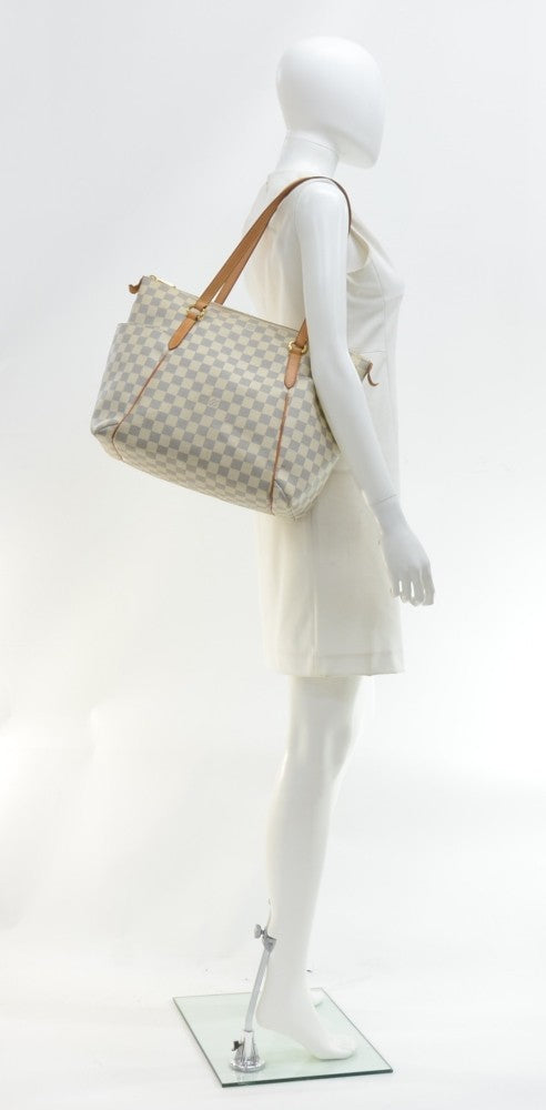 totally mm damier azur canvas shoulder bag