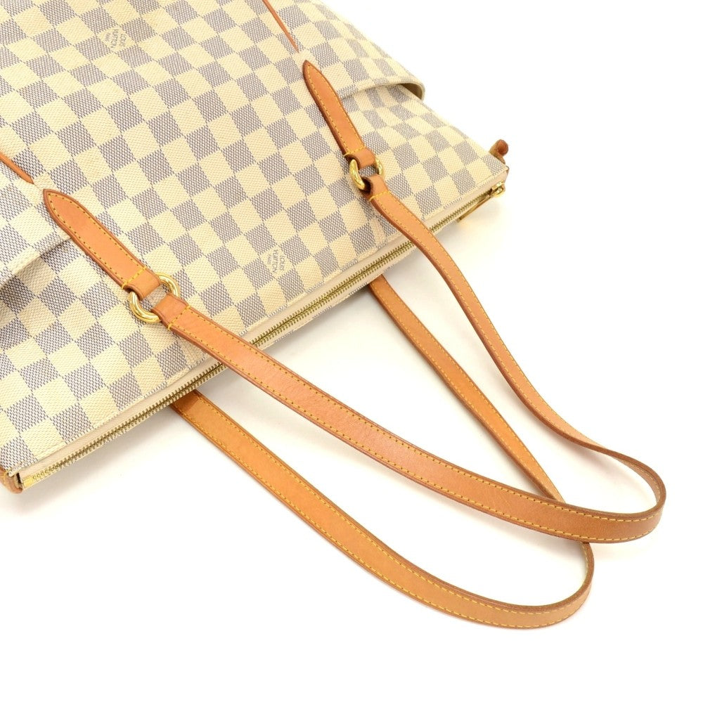 totally mm damier azur canvas shoulder bag
