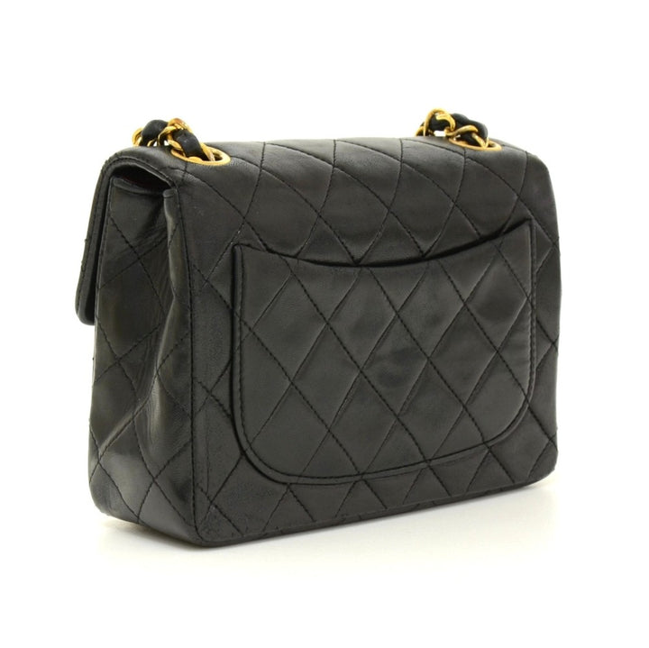 7" quilted lambskin leather shoulder bag