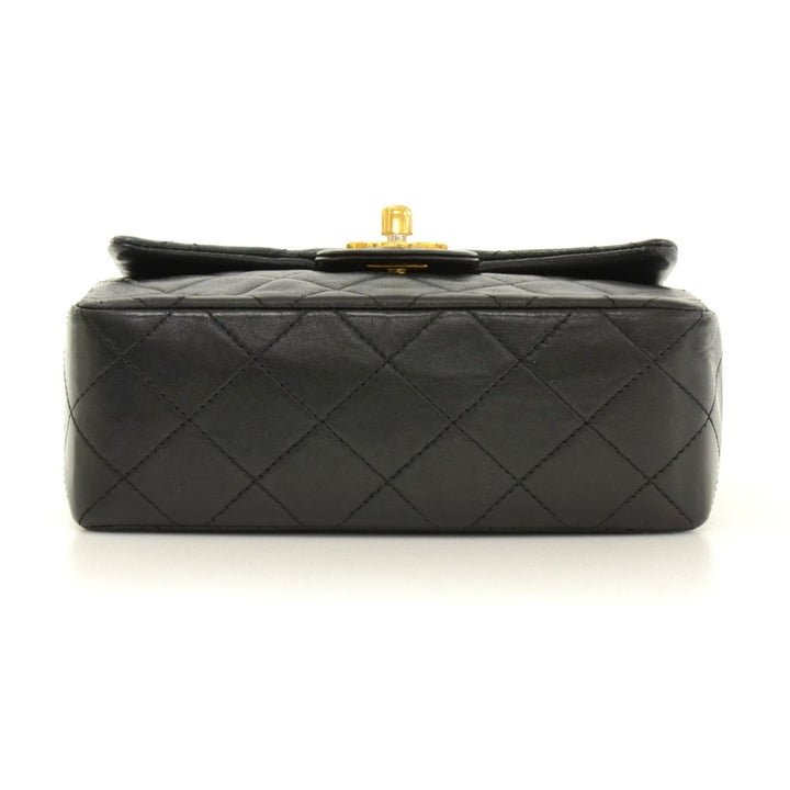 7" quilted lambskin leather shoulder bag