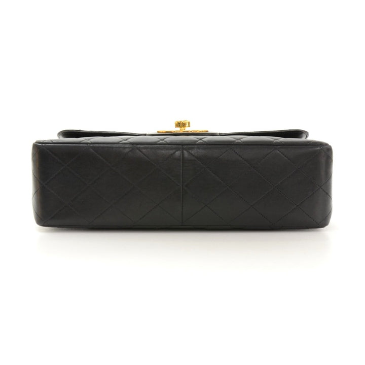 lambskin leather jumbo flap bag