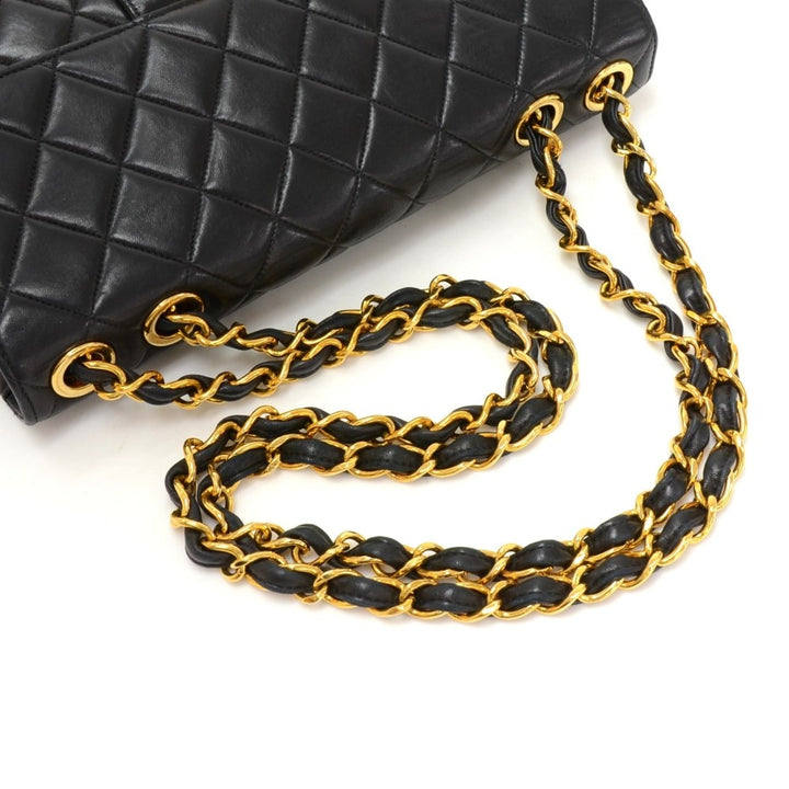 lambskin leather jumbo flap bag
