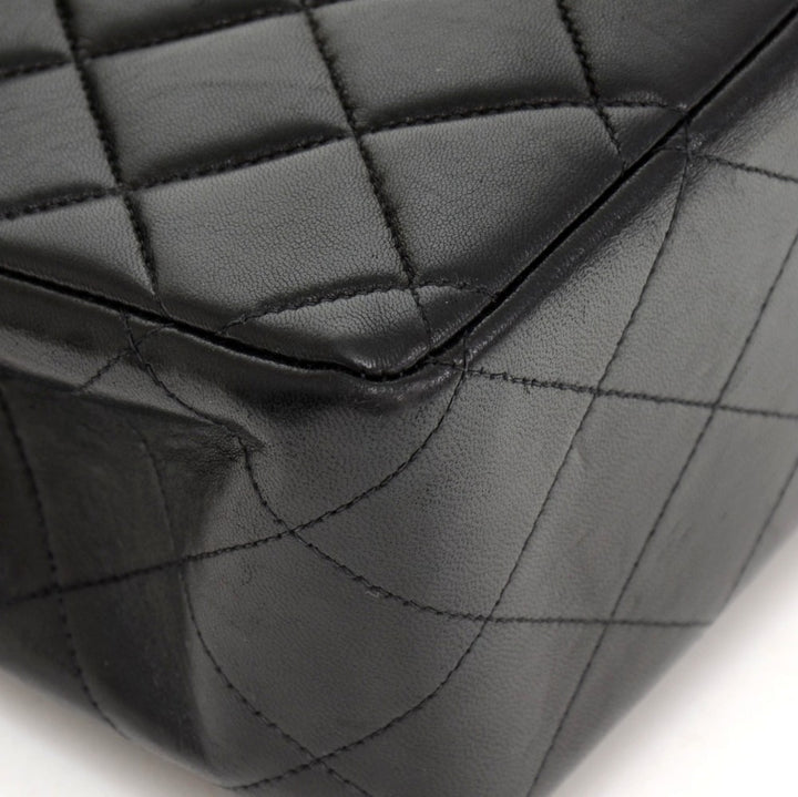 lambskin leather jumbo flap bag