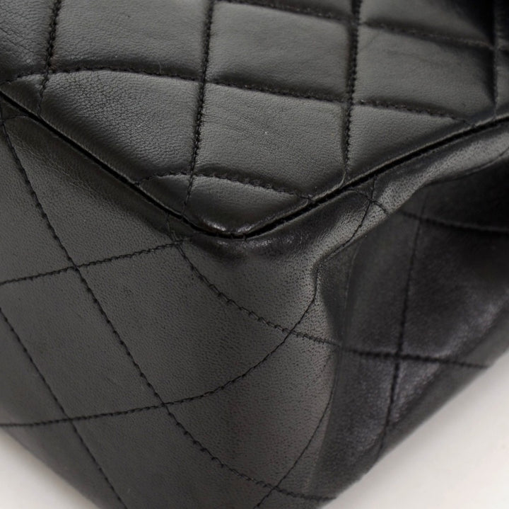 lambskin leather jumbo flap bag