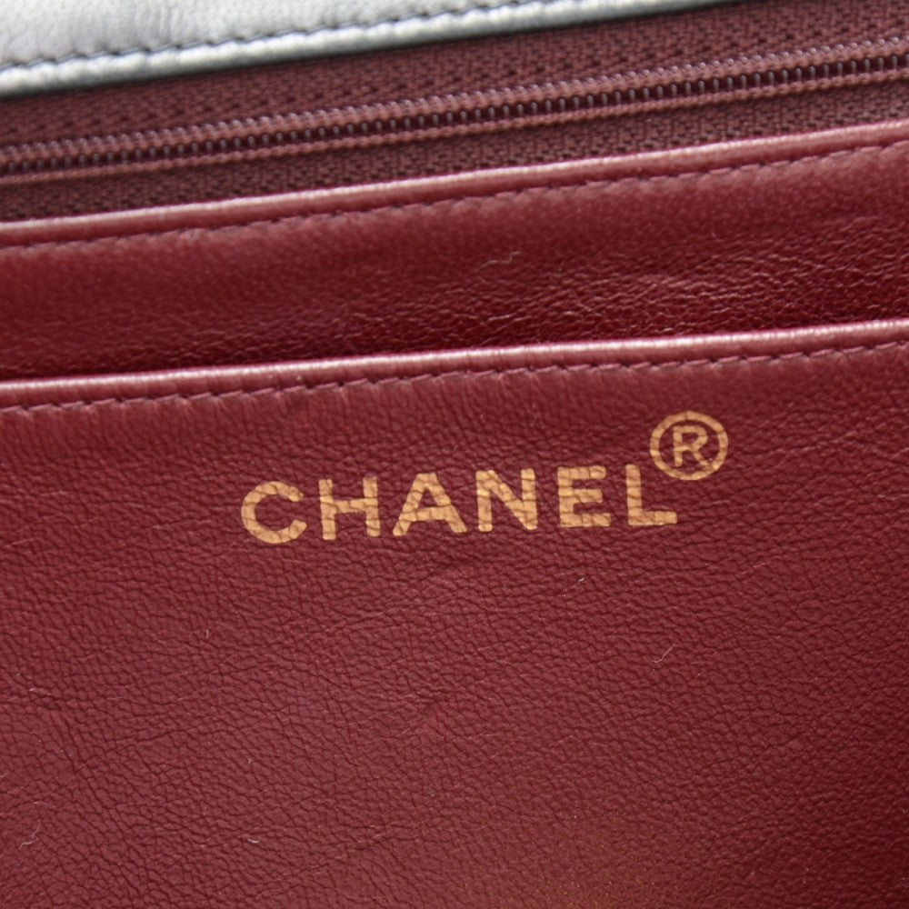 lambskin leather jumbo flap bag