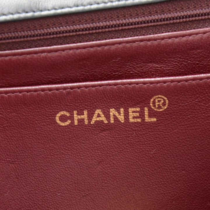 lambskin leather jumbo flap bag