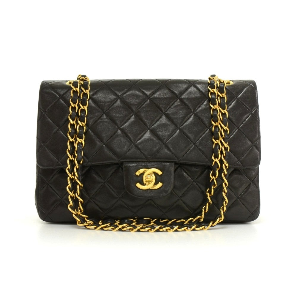 2.55 double flap quilted lambskin leather shoulder bag