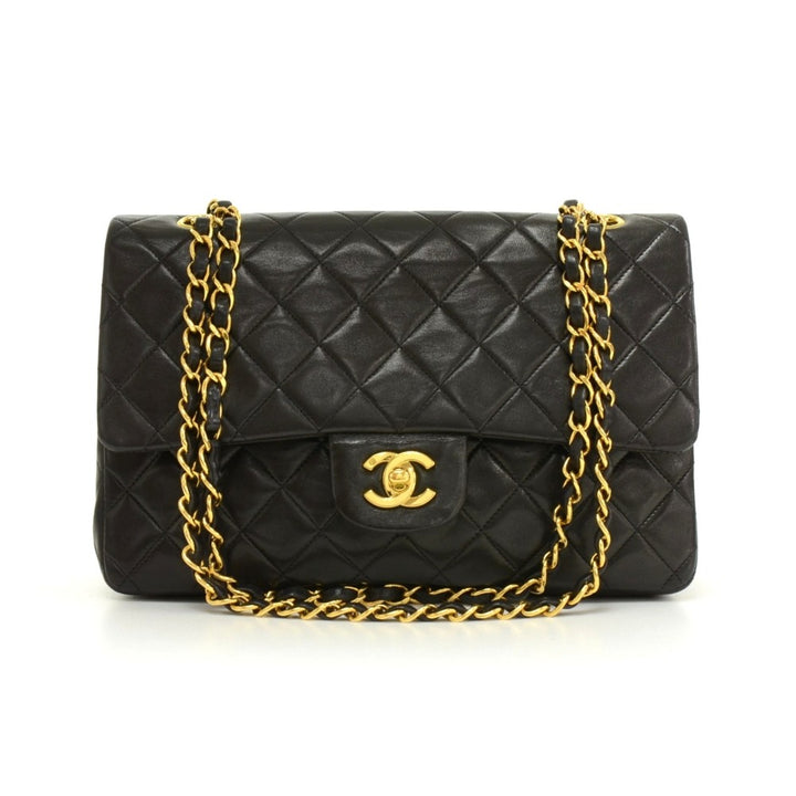 2.55 double flap quilted lambskin leather shoulder bag