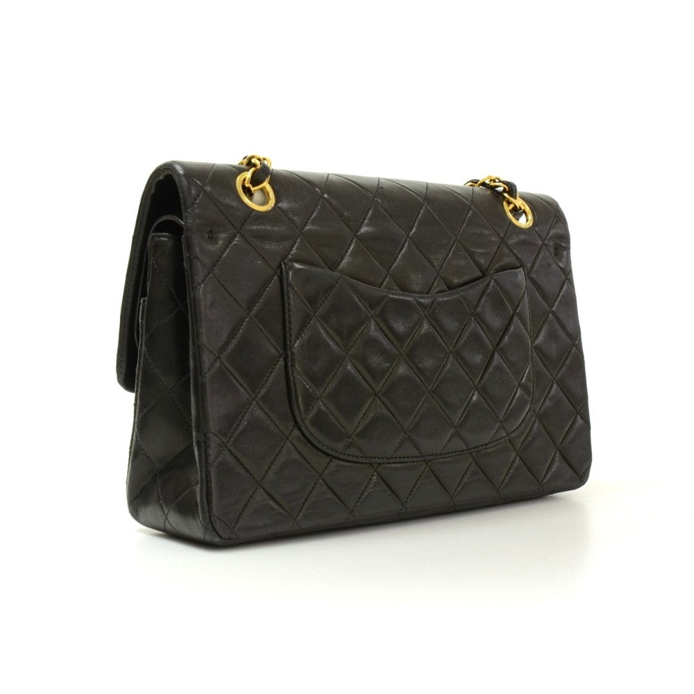 2.55 double flap quilted lambskin leather shoulder bag