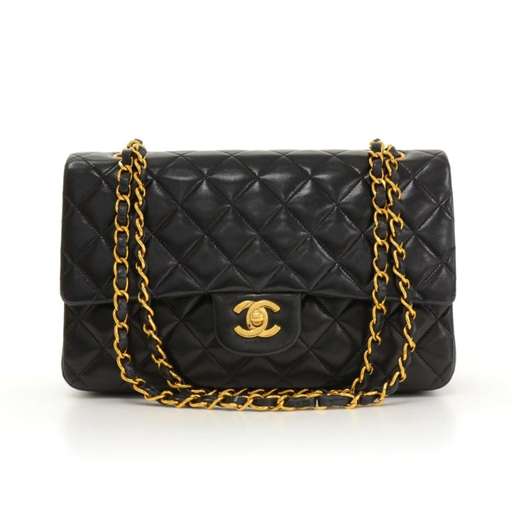 2.55 double flap quilted lambskin leather shoulder bag