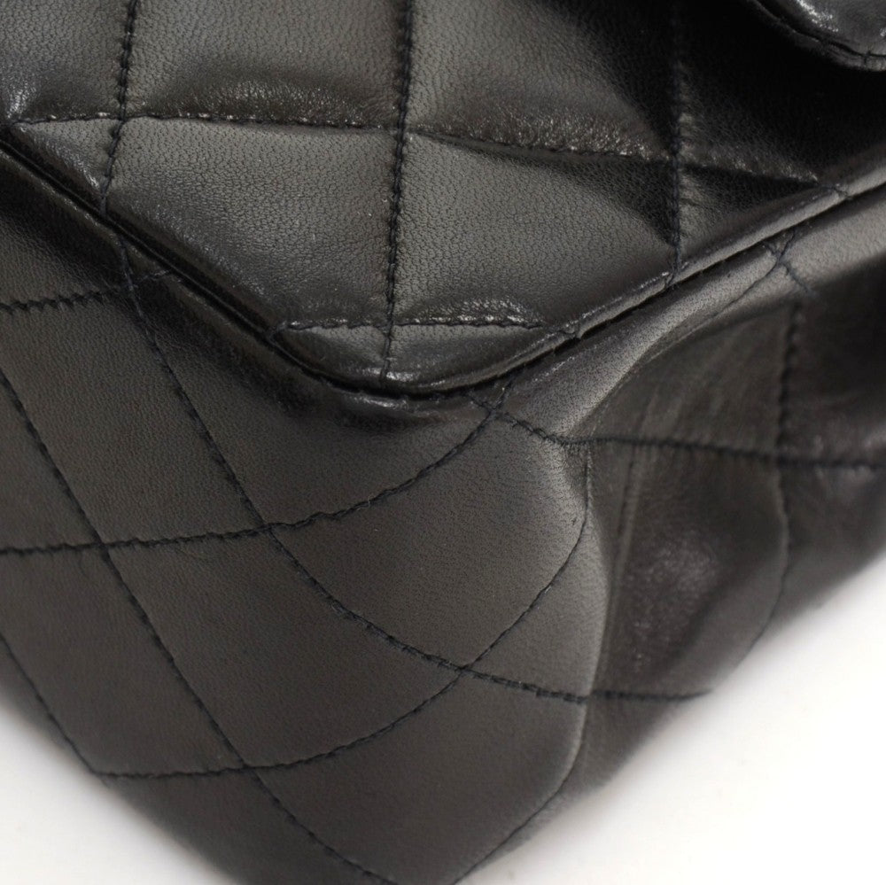 2.55 double flap quilted lambskin leather shoulder bag