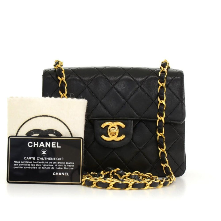 7" quilted lambskin leather shoulder bag